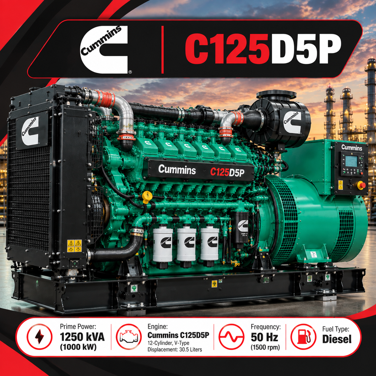 ژنراتور کامینز C125D5P