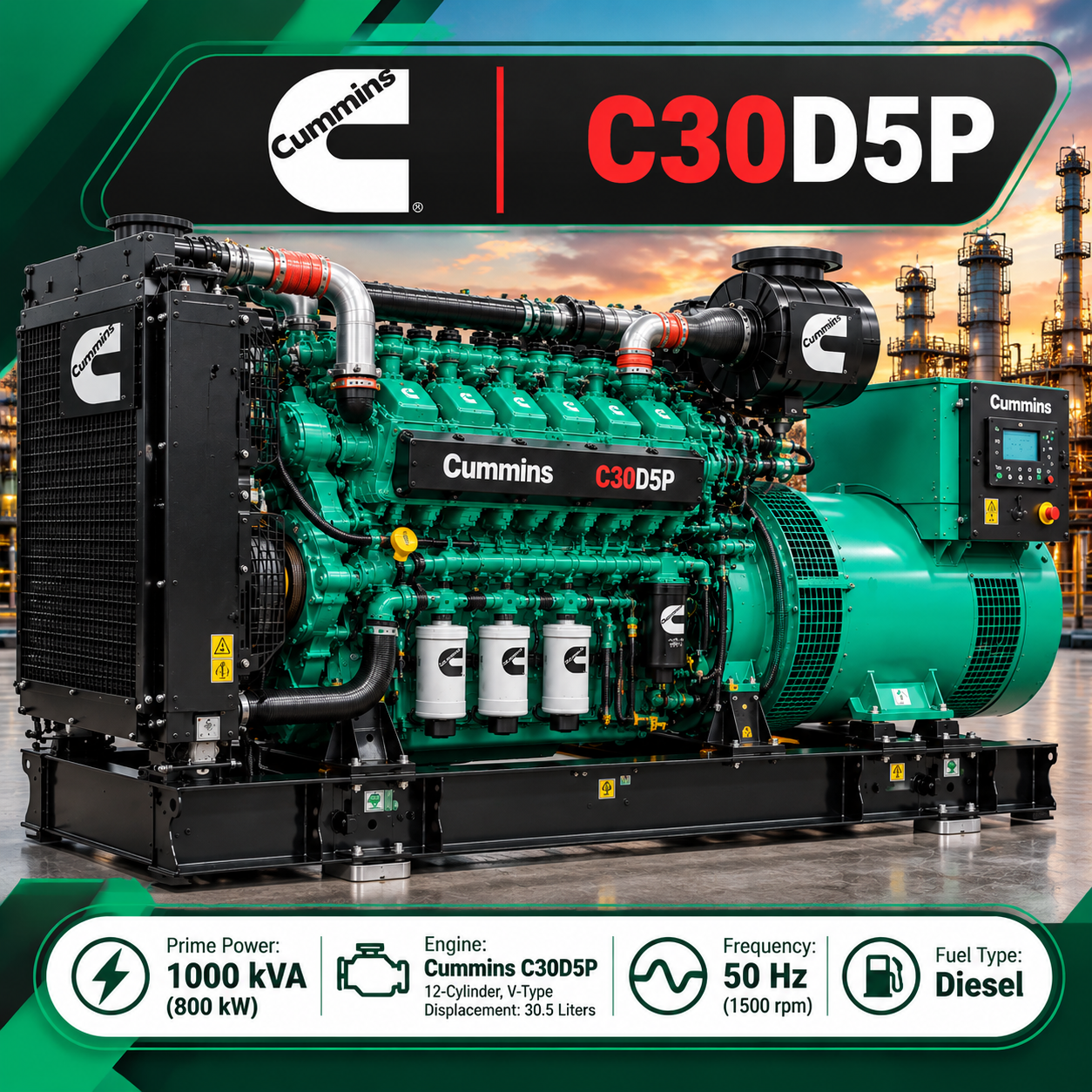 ژنراتور کامینز C30D5P